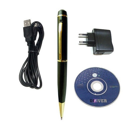 Caméra avec enregistreur intégrés dans un stylo