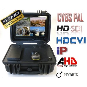 Valise vidéo hybride CVBS PAL, IP, TVI, CVI, AHD (V-HYB)